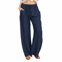 Photo: Giulia Wide-Leg Drawstring Trousers | Seoden London — view 12