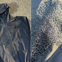 Photo: Serengeti Water-Reactive Leopard Rain Jacket | Seoden London — view 6