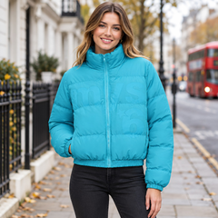 Photo: Seoul Letter-Print Puffer Jacket | Seoden London — view 5